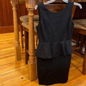 Banana republic black peplum dress